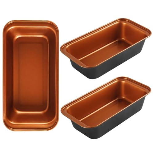Proigtz 9x4 Inch Loaf Pan 3 Pack, Carbon Steel Nonstick