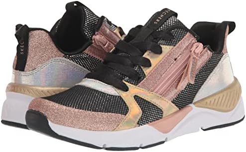 Skechers Kids Street Shine Status 2.0 - Sleek Shin Sneaker, Black/Rose Gold, 11 Little Kid | Image 7