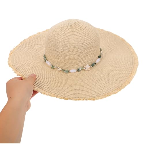 Chapeau de paille de qualité supérieure à larges bords pour femmes