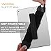 Fintie Universal Tablet Hand Strap Holder, 360 Degrees Swivel PU Leather Handle Grip with Elastic Belt, Secure Portable for iPad/iPad Pro and All 9-11 Inch Tablets, Black
