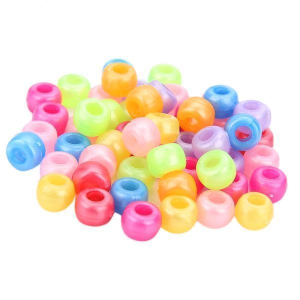SNAPPSY 2x200x Acrylic Round Beads Larhe Hole Jewelry Making Beads DIY Findings Crafts-image-13