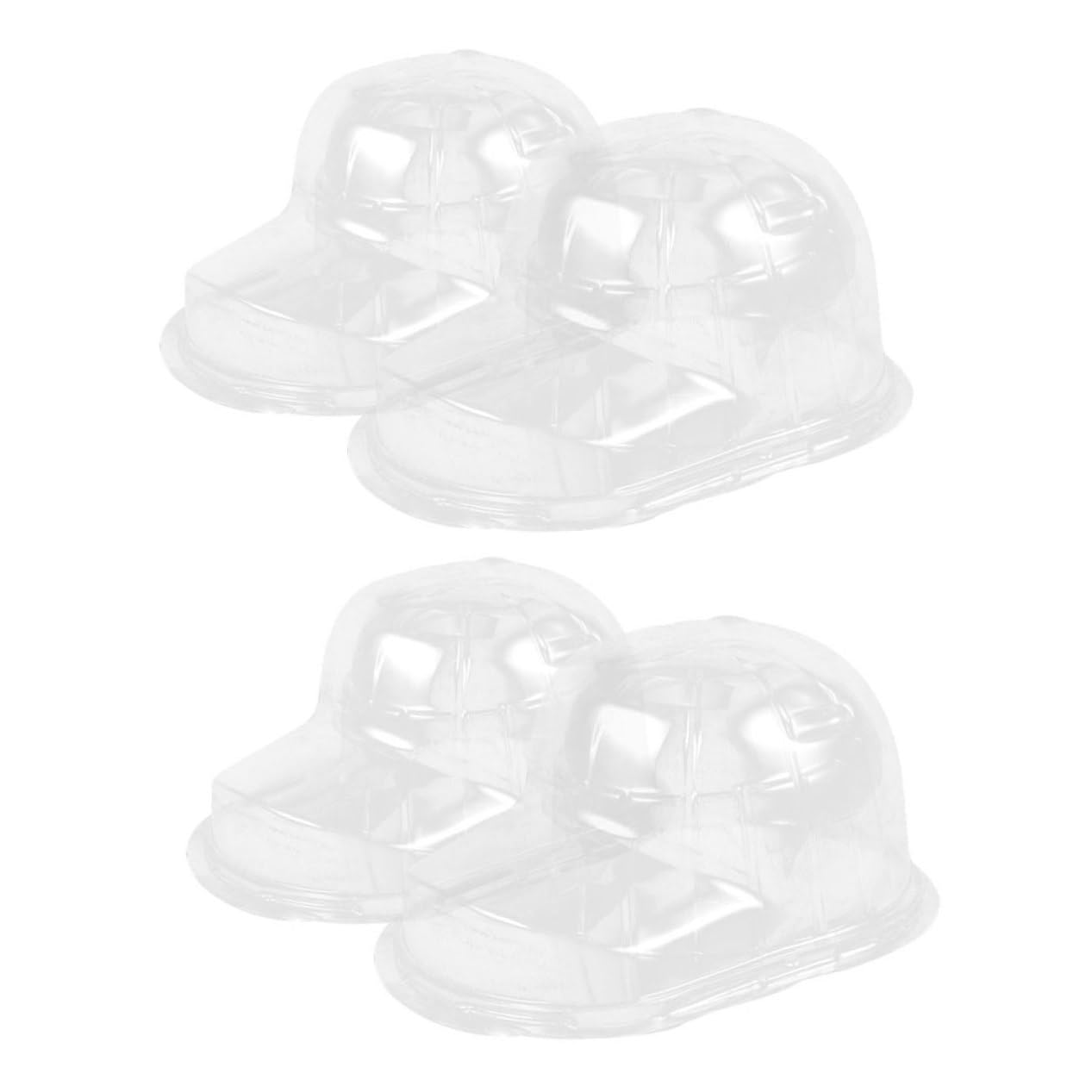 4 pezzi Cappelliera da Baseball Trasparente Supporto Espositore in Plastica Leggera e Compatta Custodia a Strati Anti Polvere e Deformazione per Uso e Negozio
