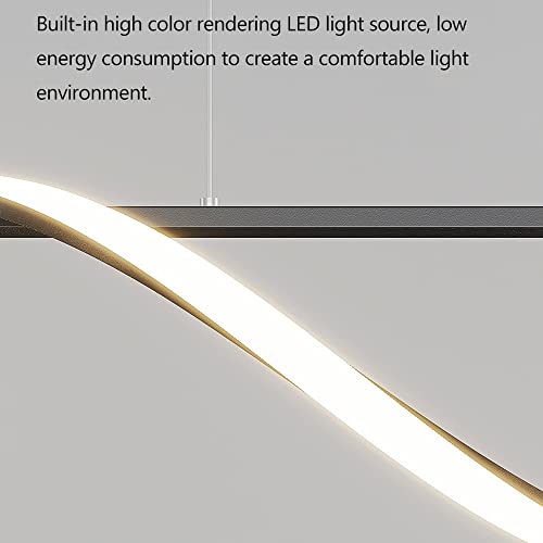 Lustre de luxe moderne en verre 30W à intensité variable 39,4 pouces