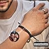 YRH Custom Photo Bracelet with Picture Inside,Projection Picture Bracelet,Gifts Memorial for Women/Men/Family/Friend/Loved,Own Matching (Rope Color/Bead Accessory/Inside Photo Template/Box) #4