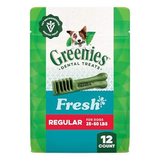 Greenies Veterinarian-Recommended Natural Dental Dog Treats, Dental Chews for Dogs, Regular Size, Fresh Flavor, 12 oz. Pack, 12 Count