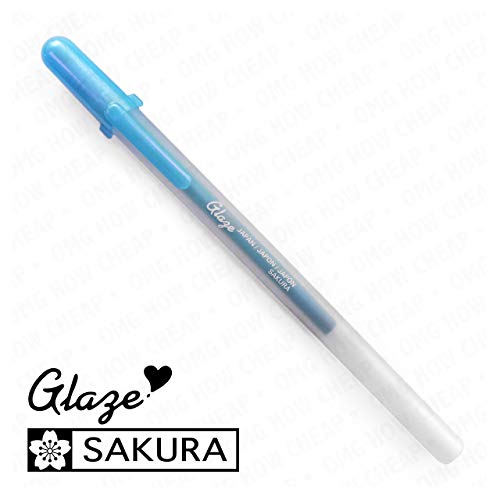 SakuraGlaze - 3D Glossy Bold Roller Pen - 3 Pack - Blue #836