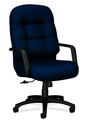 Image of HON Pillow-Soft Executive High-Back Chair | Center-Tilt | Fixed Arms | Mariner Fabric