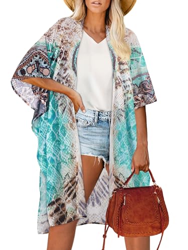 Image of Women's Kimono Beach Cover up for Summer Bathing Suits Cardigans Casual Loose Swimwear 2026