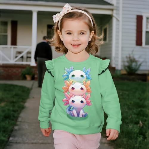GePrint Toddler Girl Sweatshirt Breathable Washable Little Girls Long Sleeve Top Warmth for Outdoor Activities3