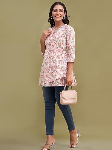 Image of feranoid Women Cotton Angrakha Kurti
