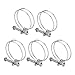Double Wire Hose Clamp Adjustable Stainless Steel Wire Tube Clip Industrial Domestic Use 304 Stainless Steel 5PCS (59-65mm)