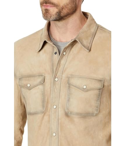 John Varvatos Men's Lionell Leather Shirt Jacket3