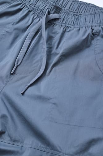 Image of SNITCH Men Cargo Pants | Relaxed Fit with Elastic Waistband & Drawstring | Durable Cotton Polyester Blend & Utility Pockets for Casual & Streetwear Styling
