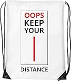 Oops Keep Your Distance Palestra per escursionismo a sacco con coulisse