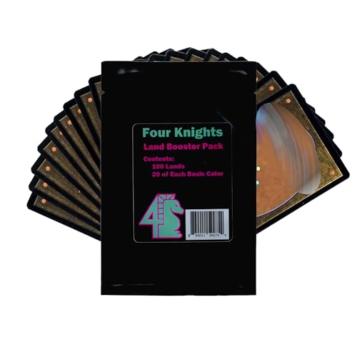 Four Knights: MTG TCG Basic Land Booster Pack 100 Cards 20 of Each Color Compatible with Magic