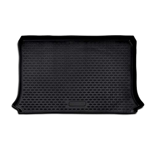 OMAC Trunk Mats for Honda Element 2003-2011 Black 3D Molded Rear Guard Cargo Liners Rubber - All Weather Protection - Odorless - Heavy Duty/Car SUV Auto Accessories