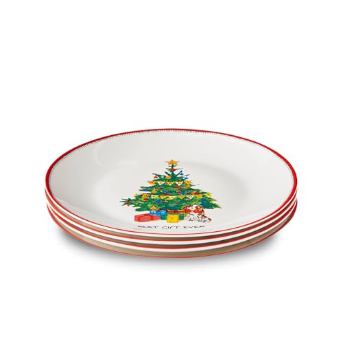 Spode Kit Kemp Doodles Christmas Cake Plates, Set of 4 – Whimsical Festive Illustrations with Cheeky Taglines, Decorative Holiday Dessert & Party Plates, Fine China 6 Spode Kit Kemp Doodles Christmas Cake Plates, Set of 4 – Whimsical Festive Illustrations with Cheeky Taglines, Decorative Holiday Dessert & Party Plates, Fine China 6
