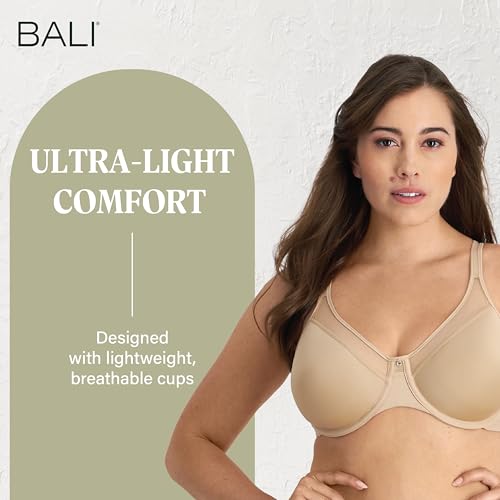 Image of Bali Women's Everyday Bras for Women - One Smooth U Underwire Bras - Adjustable, Supportive & Comfy, Plus Size