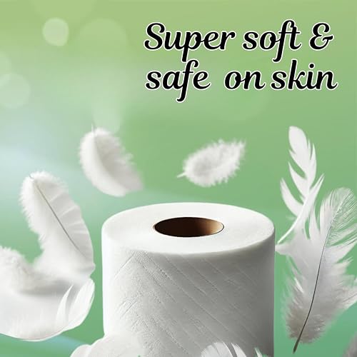 Image of Ella 2 Ply Toilet Paper Tissue Roll I Pack of 6 I 230 Pulls x 6 Rolls I 1380 Pulls I Soft and highly absorbent bathroom tissue I 100% natural virgin cellulose fiber