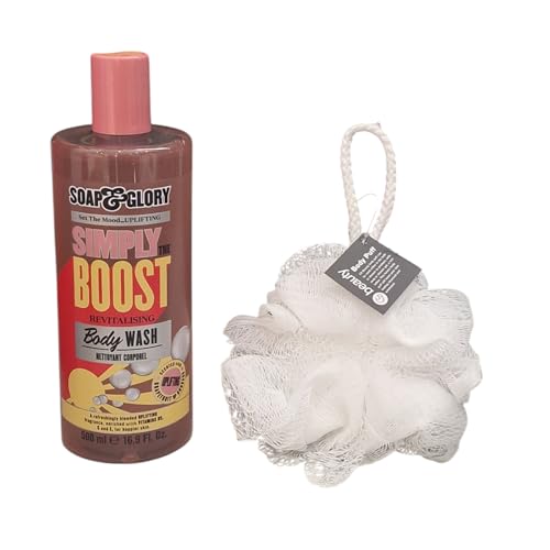 Gel douche pamplemousse rhubarbe 500ml Simply The Boost avec éponge corps - 6