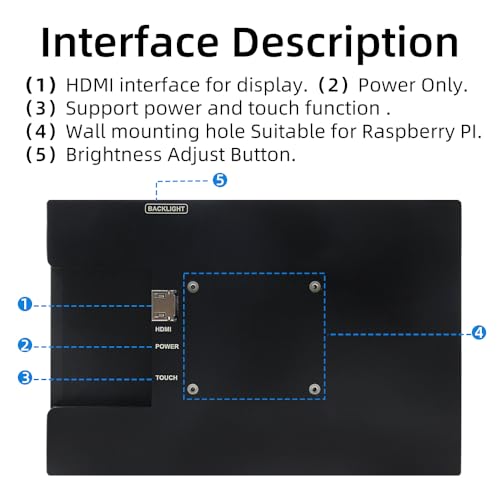 Image of 10.1 Inch Mini Monitor, 1280 X 800 Small HDMI Screen Display IPS LCD Display for PC Laptop Raspberry Pi Game Consoles