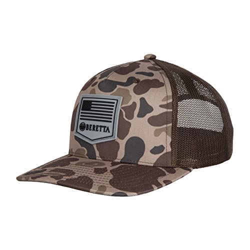 Beretta Men's Pm Trucker Brown Duck Vintage Camo Breathable Lightweight Outdoor Casual Baseball Cap With Adjustable Snapback - One Size Fits Most #TOP7