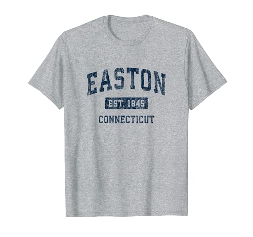 Easton Connecticut CT - Design sportivo vintage, colore: Blu navy Maglietta