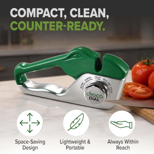 Croco Dial 5-in-1 Knife Sharpener for Straight & Serrated Knives - image 8