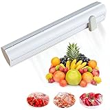 Fácil de Instalar: Este cortador de envoltorios de plástico es fácil de instalar porque tiene una parte posterior magnética, que se puede unir al costado del refrigerador para ahorrar espacio. También puedes ponerlo en la mesa del comedor o en la parrilla, lo cual es muy conveniente. El cortador de película adhesiva tiene una cuchilla afilada, que puede cortar la película adhesiva en un segundo.
