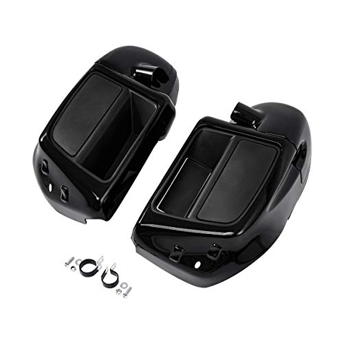 Xmt-Moto Gloss Black Lower Vented Leg Fairing W/6.5'' Speaker Pod Box Fits For 2014-2023 Harley Davidson Touring Road King Flhr Road Glide Fltrx Street Glide Flhx Electra Glide Flht Models #TOP5