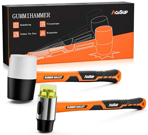 AojSup 2 tlg. Gummihammer Set, Inklusive 45mm Gummihammer und 30mm...
