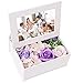 Produktbild 1pc Geschenkboxen Soap Blume Mit Fotoalbum Lehrer Weihnachtsgeschenke Romantische Hochzeit Geschenk Weiß Bilderrahmen (lila, 6.3x4.7inch)