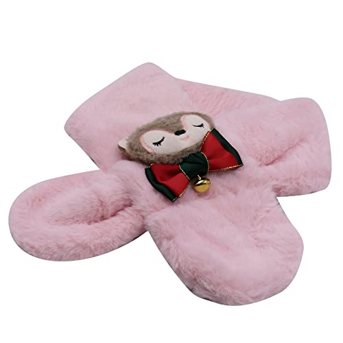 Kids Scarf Winter Warm Knit Scarves Cute Reindeer Bell Scarfs Soft Wool Neck Warmer for Girls Boys Toddlers3