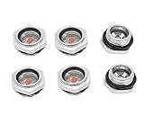 Sydien 6Pcs G3/4 Thread Air Compressor Fittings Aluminum alloy Oil Level Gauge Sight Glass for Belt Driven Air Compressor