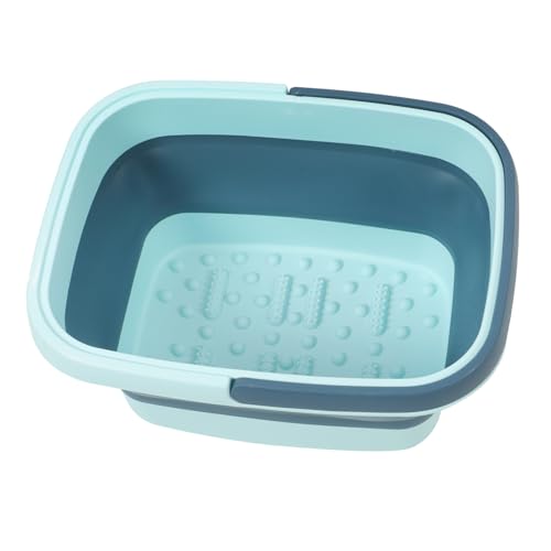 OSOLADY 1Pc Foot Bath Bucket Portable Foot Basin for Home Use Durable TPE Material Space Saving Design Promotes Relieves Fatigue for Relaxation and Self Care