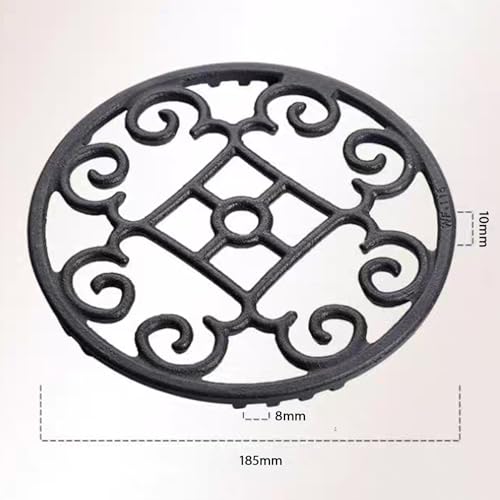 Image of Gas Ring Reducer for Gas Stove, Cast Iron Burner Ring Stand and Trivet for Moka Pot, Coffee Pot, Wok, Non-Slip Heavy Duty Pan Support