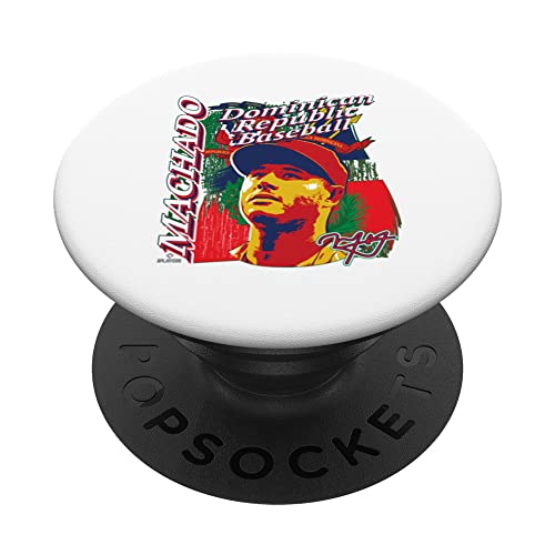 Manny Machado Dominican Republic Baseball MLBPA PopSockets Swappable PopGrip, Black