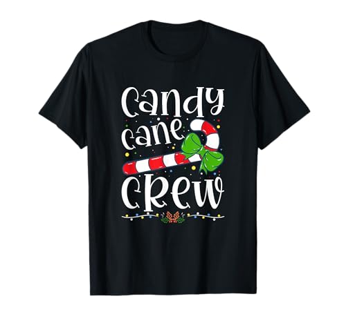 Candy Cane Crew Divertida Navidad para amantes de los caramelos Camiseta