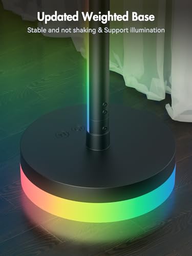 Image of OIYN Corner Floor Lamp 2 Pack,RGBICW LED Corner Lamp with 1300lm Smart Modern Floor Lamp,App & Remote Control,Music Sync,Color Changing Standing Lamp for Bedroom Living Room and Gaming Rooms