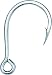 Mustad In-Line Single Wide Round Bend Forged Eyed Hook (5 Pack), Duratin, Size 1/0