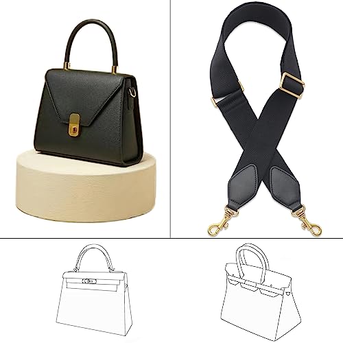 Image of Purse Strap Replacement Crossbody Wide Shoulder Strap Adjustable Canvas Straps Handbag Strap Replacement Belts