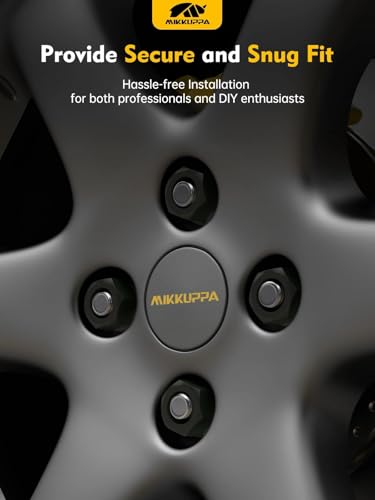 Image of MIKKUPPA 16PCS M14x1.5 Wheel Lug Nuts, Replacement for 2003-2016 Ford F250 F350 F450 F550, 2003-2019 F53 Factory OEM Wheel, Black Two-Piece Flanged Flat Tire Nuts OE 2C2Z1012AA