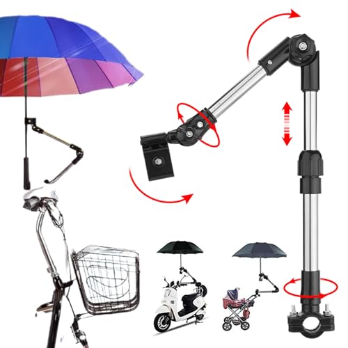 Soporte de paraguas para cochecito en paseos de verano y rutas en bicicleta