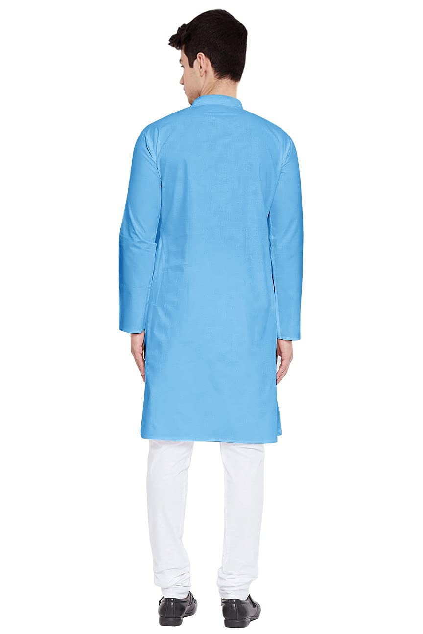 Trustous Mens Straight Kurta Pyjama Set Combo in 100% Cotton with 15 Colour Option and Size are XS to 3XL for (Birthday,Wedding, Ceremony, Casual, Engagement) 1