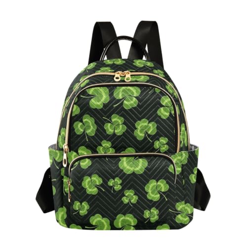 Sac à dos daypack matelassé Feuilles vertes M pour femme