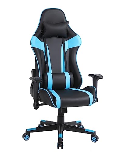 One Living Gaming-Stuhl Raptor Ergonomischer Bürostuhl mit 180° Neigung, Lenden- & Kopfstütze, Verstellbare Armlehnen