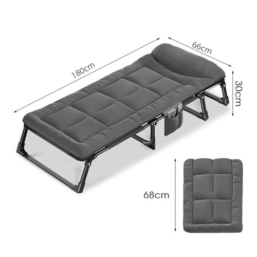Lit pliant avec matelas de 180cm et fauteuil inclinable multi-position