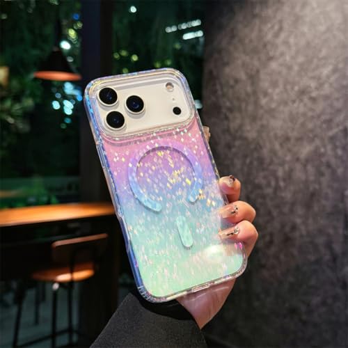 Coque arrière magnétique à paillettes iPhone 13 Pro Max dégradé