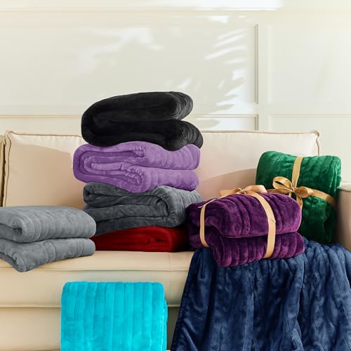 BOMOVA Heated Electric Throw Blanket - 50" x 60" Heating Blanket with 10 Heating Levels & 8 Hours Auto Off, Warm Flannel Blanket with Over-Heat Protection, for Women, ETL & FCC Certified