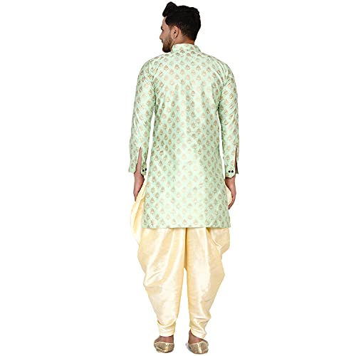 Image of Veera Paridhaan Men's Banarasi Full Sleeve Printed Long Straight Kurta